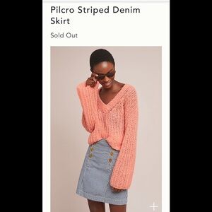 SALE New Anthropologie Pilcro Striped Denim Skirt READ